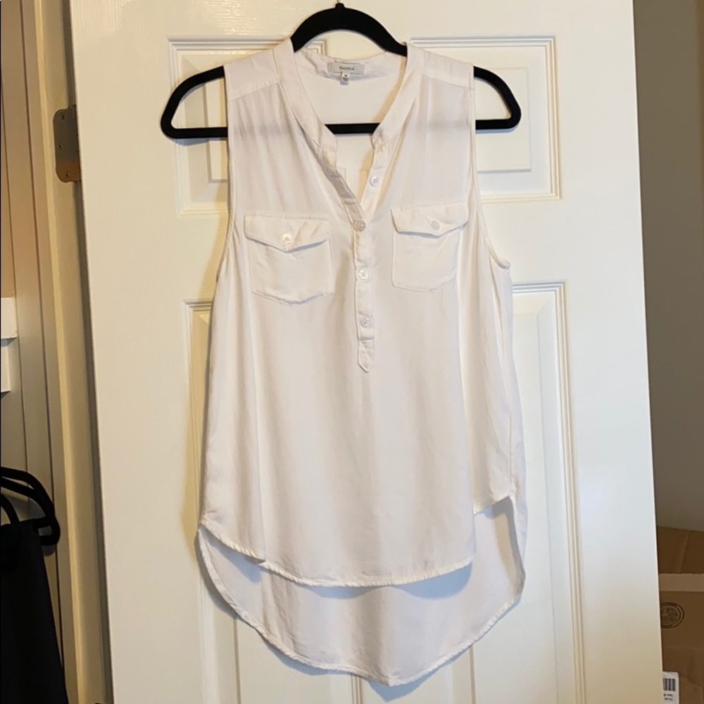 Talula white button up tank size M